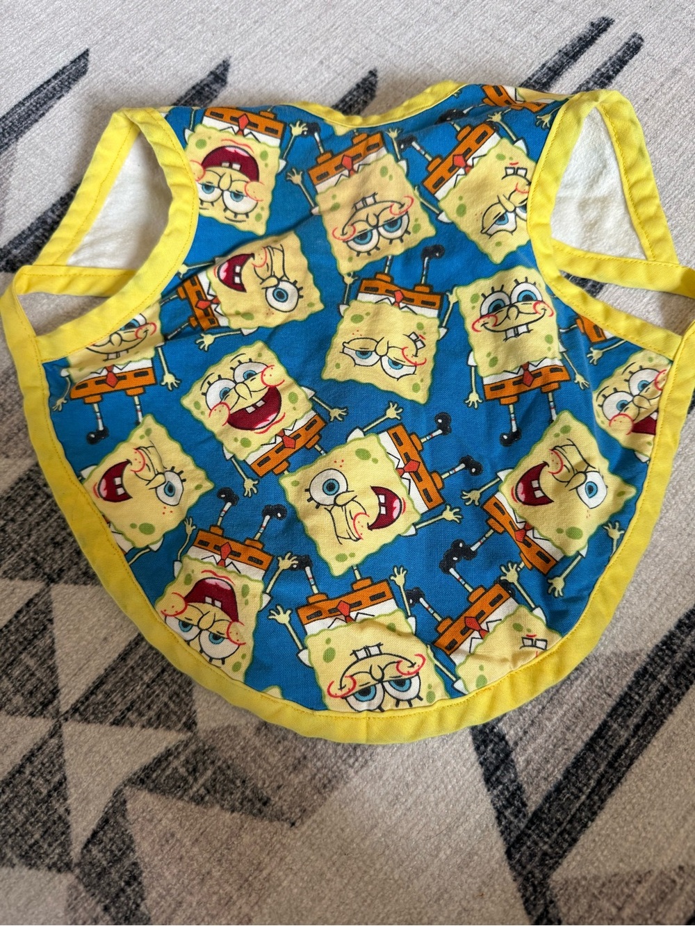 Homemade Escape-Proof SpongeBob Full Coverage Vest Bib